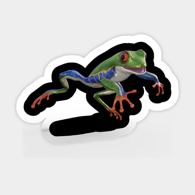 Froggy Sticker by Wakingdream